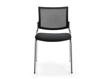 Chrome Frame Cantilever Stacking Chair