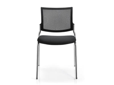Chrome Frame Cantilever Stacking Chair