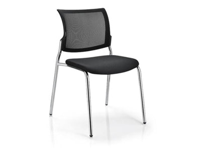 Chrome Frame Cantilever Stacking Chair