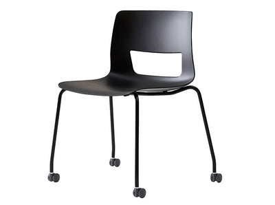 Fursys Button 4 Leg Chair with Castors