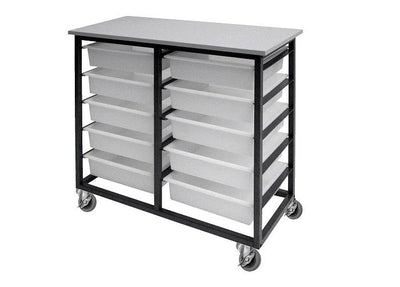 Mobile Tote Box Metal Trolley