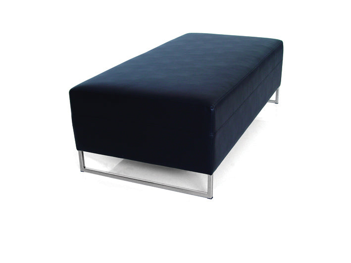 DROPP Chrome Sled Ottoman