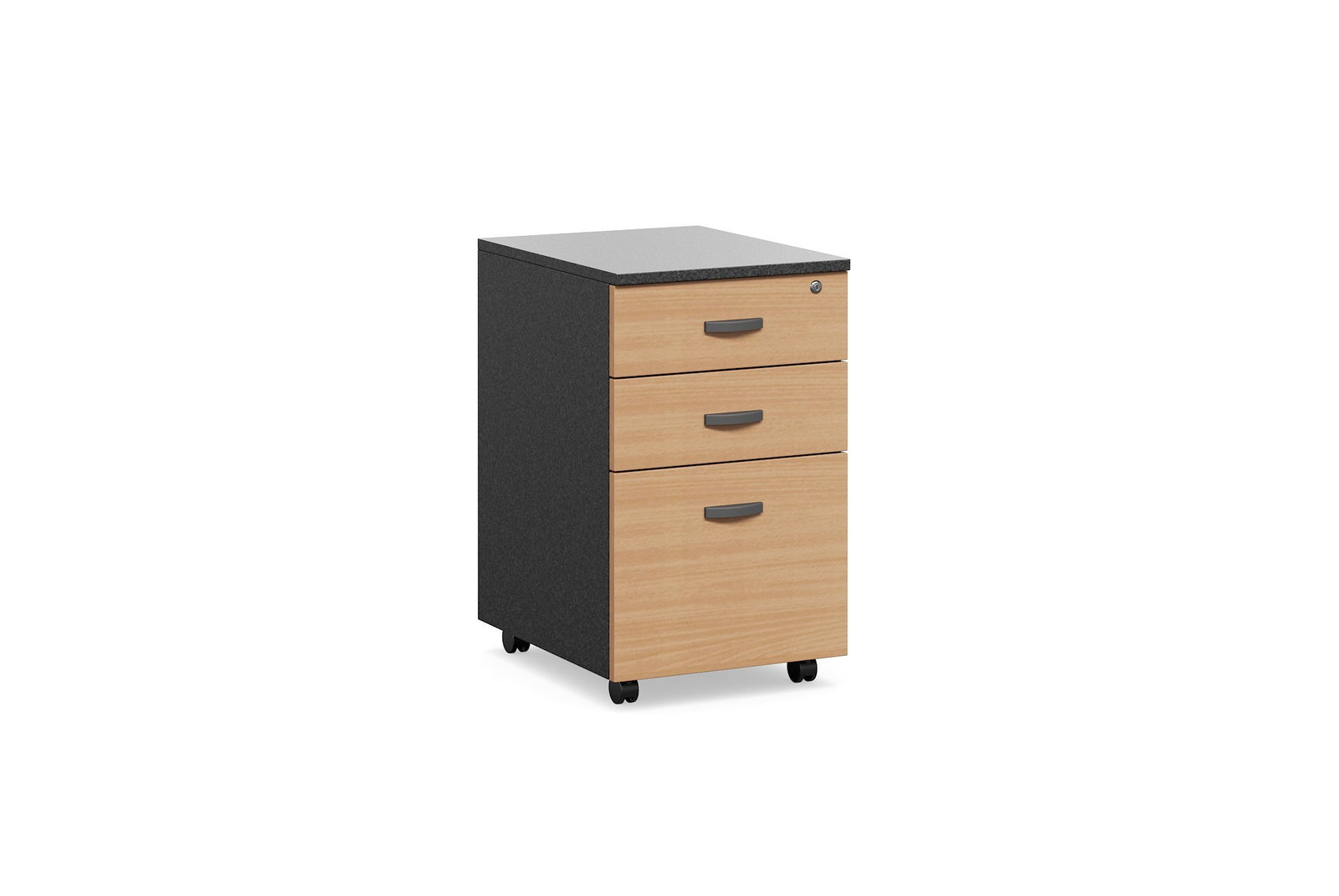 Accent Crown Beech 2 Small Drawers + 1 File Drawer
