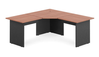 Accent Cheery Wood 3 Piece Splay Workstation