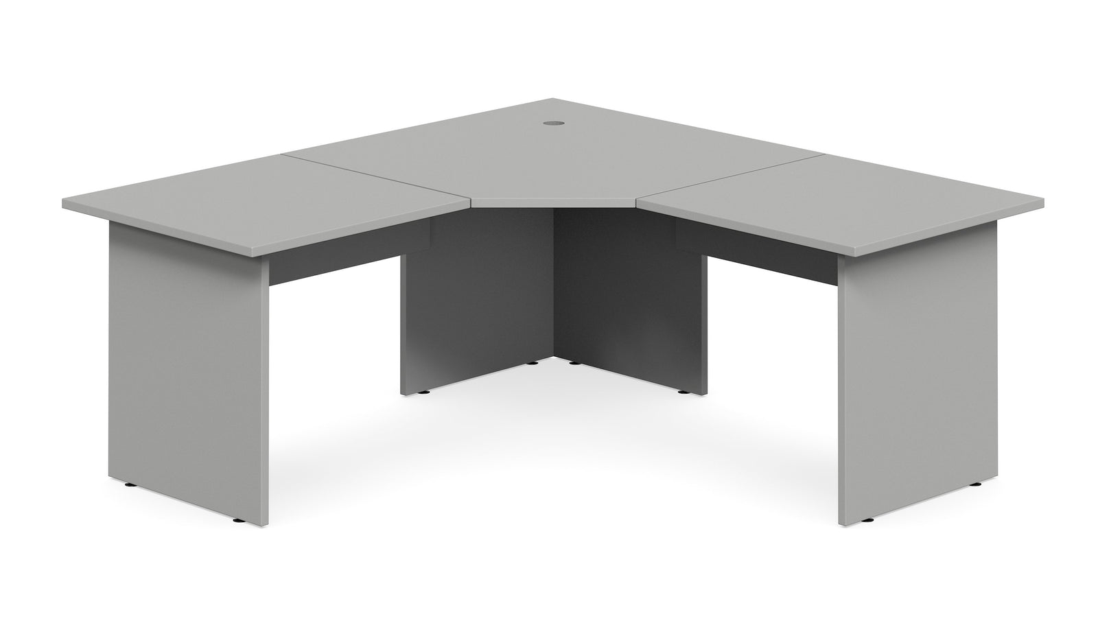Accent Grey 3 Piece Splay Workstation