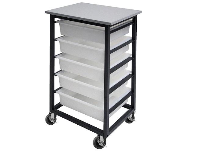 Mobile Tote Box Metal Trolley