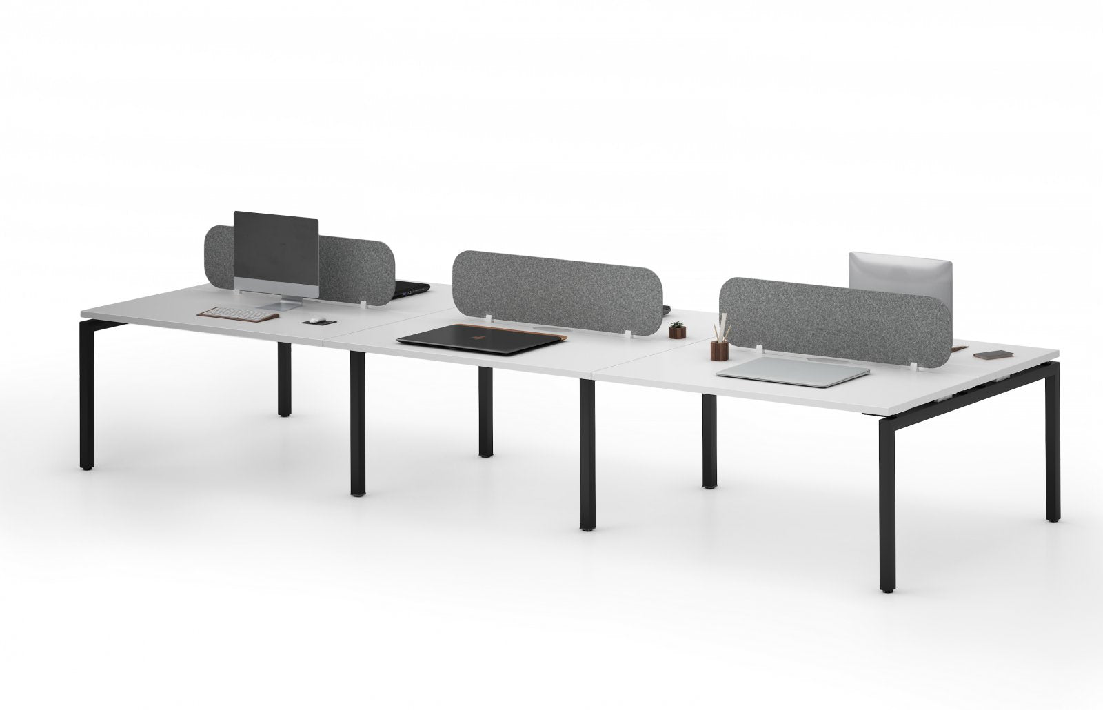 Gen-Y Back to Back Worktop with Screen - 2 Person
