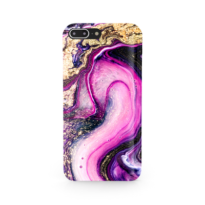 Purple & Gold Marble Phone Case For iPhone