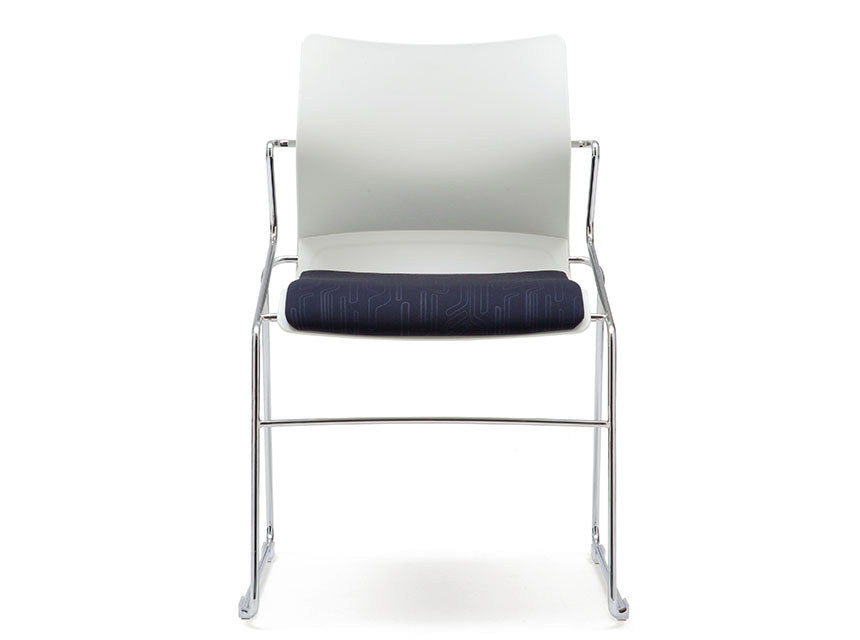 Sled Stackable Steel frame Arm Chair