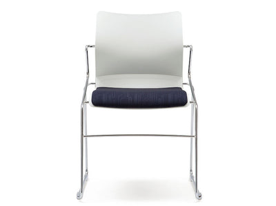Sled Stackable Steel frame Arm Chair
