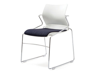 Sled Stackable Steel frame Arm Chair