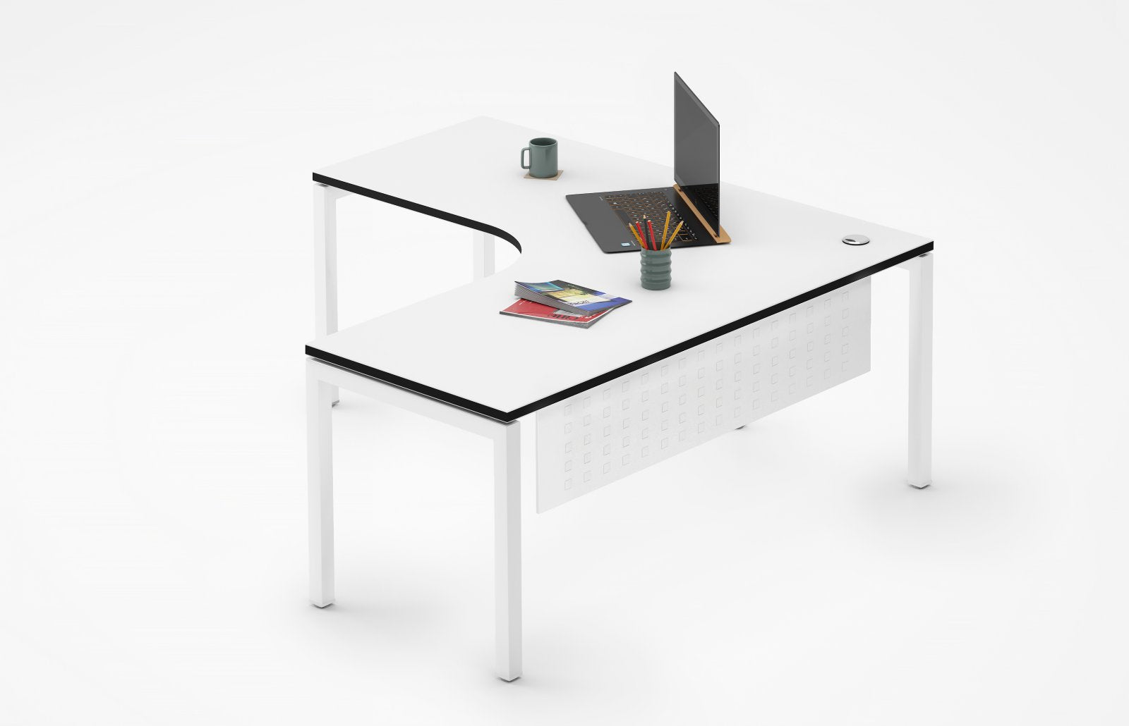 Gen-Y 2 Leg L-Shaped Desk
