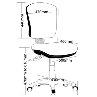 AQUA Low Back Office Chair