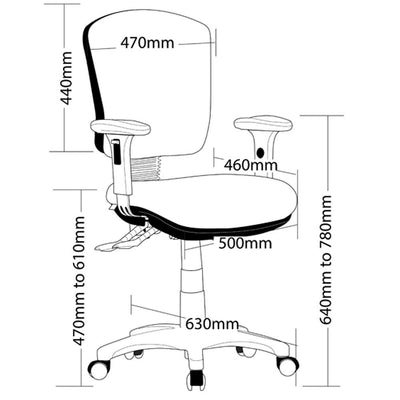 AQUA Low Back Office Armchair