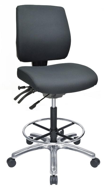 Alpha - Medium Back Drafting Chrome Base Seat