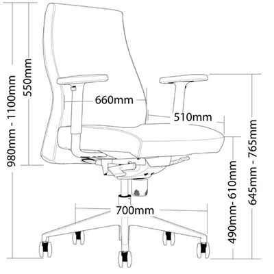 AUSTIN Low Back Office Armchair