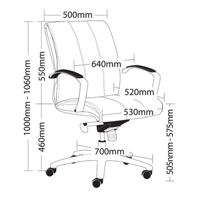 CLUB Low Back Office Armchair