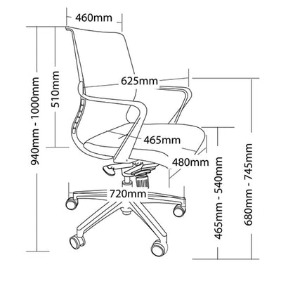 CHEVY Mesh High Back Office Armchair