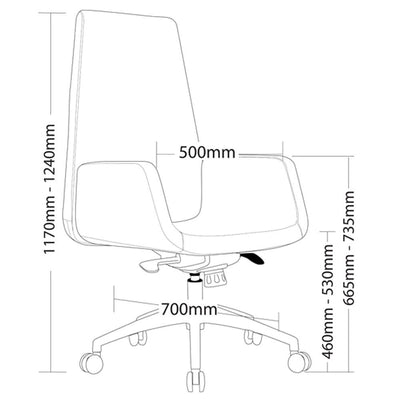 DILMA High Back Office Armchair