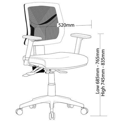 EXPO Mesh Low Back Office Armchair