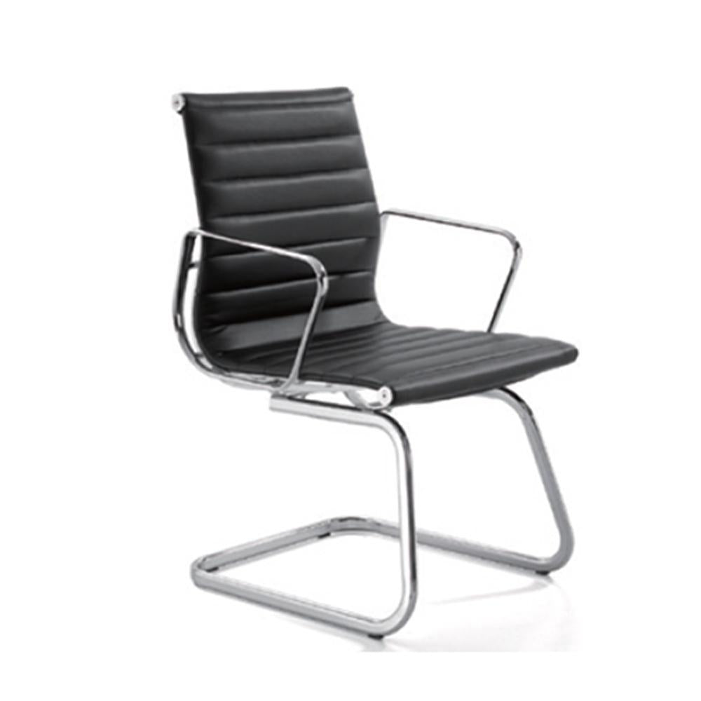 Aero - Mid Back Leather Aluminium Base Chair
