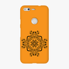 Snap Google Pixel  Phone Case - Flower Design With Orange Background