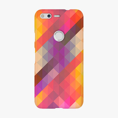 Tough Google Pixel  Phone Case - Colorful Triangle Pattern