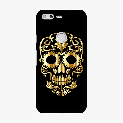 Tough Google Pixel  Phone Case - Golden Skull