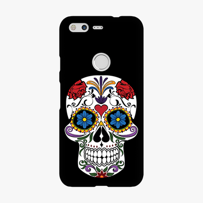 Snap Google Pixel  Phone Case - Skull Artwork With Black Background