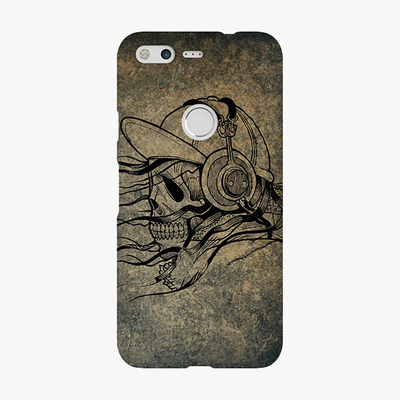 Tough Google Pixel  Phone Case - Skull With Headphone