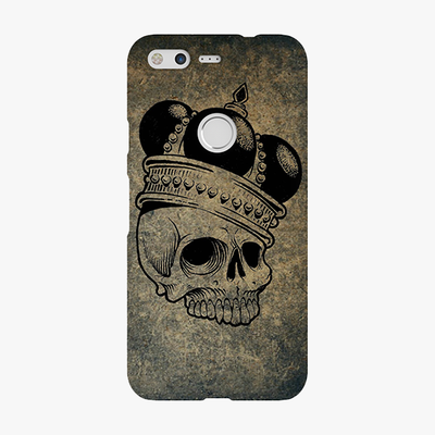 Snap Google Pixel  Phone Case - Skull  With Crown