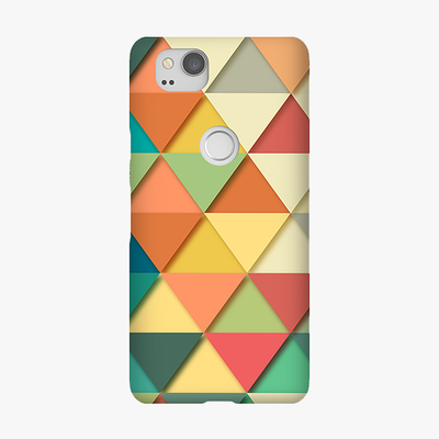 Snap Google Pixel 2 Phone Case - Colorful Triangles