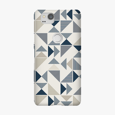 Tough Google Pixel 2 Phone Case - Triangle Pattern