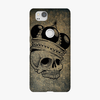 Tough Google Pixel 2 Phone Case - Skull  With Crown