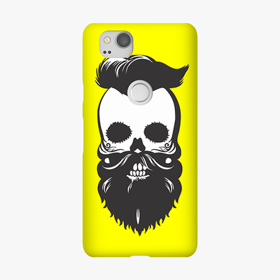 Tough Google Pixel 2 Phone Case - Skull With Beard And Mustache