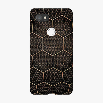 Tough Google Pixel 2 XL  Phone Case - Golden Hexagons
