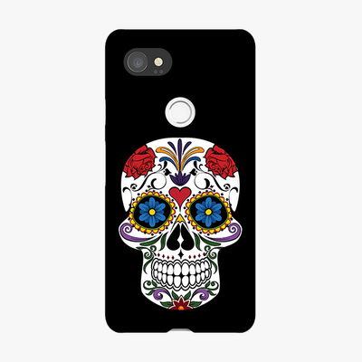 Tough Google Pixel 2 XL  Phone Case - Skull Artwork With Black Background