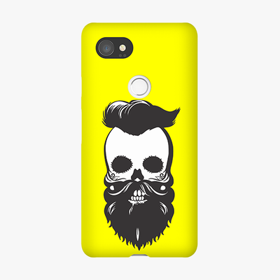 Tough Google Pixel 2 XL  Phone Case - Skull With Beard And Mustache