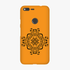 Snap Google Pixel XL  Phone Case - Flower Design With Orange Background