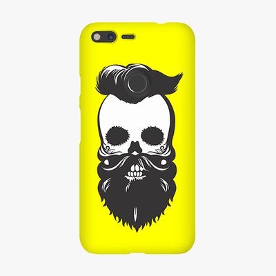 Tough Google Pixel XL  Phone Case - Skull With Beard And Mustache