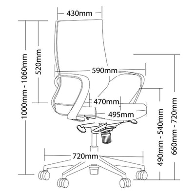 GALA Mesh High Back Office Armchair