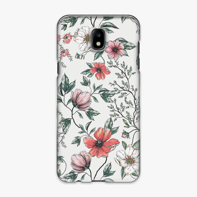 Tough - Phone Case with Colorful Flowers on White Background