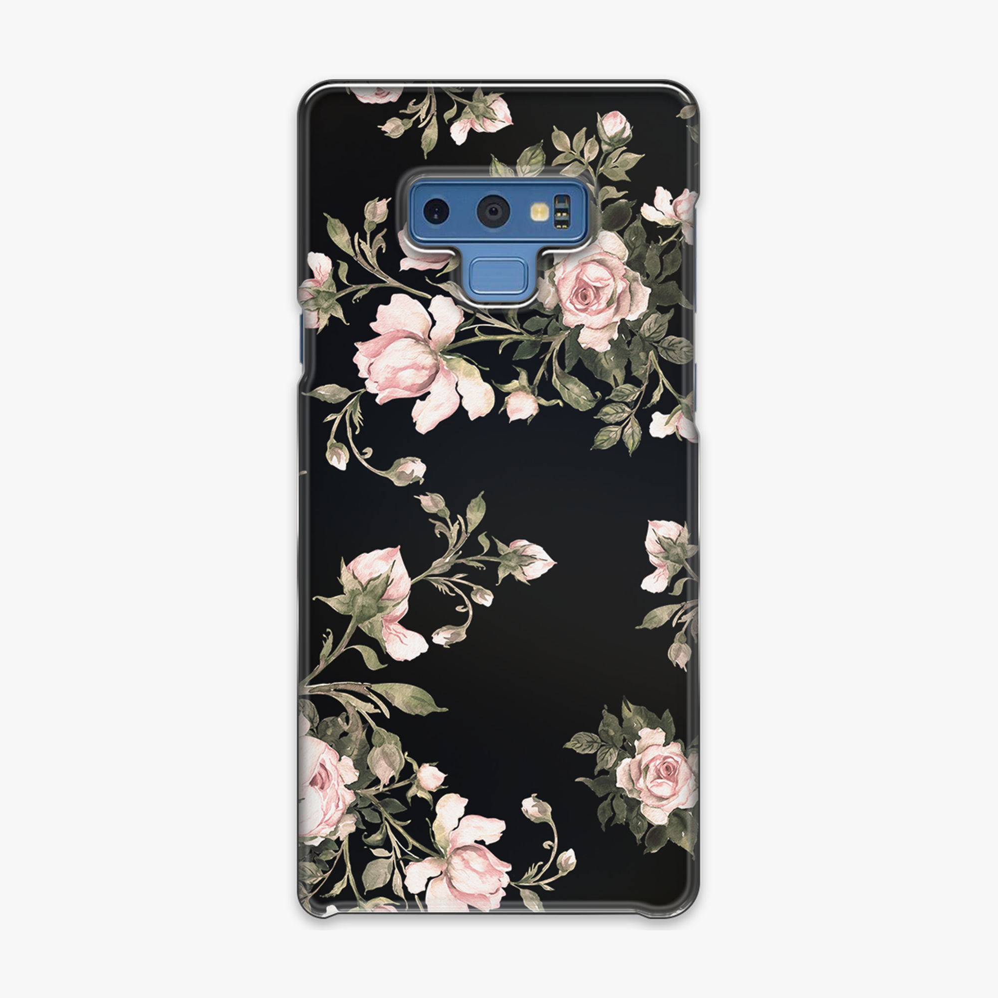 Tough - Phone Case with Flowers on Black Background