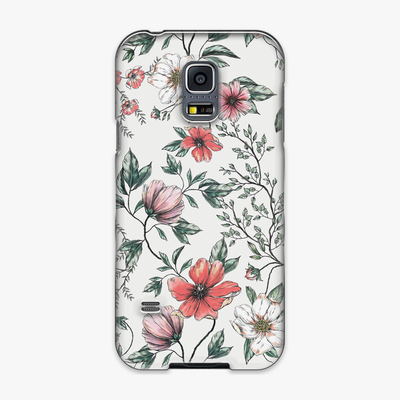 Tough - Phone Case with Colorful Flowers on White Background
