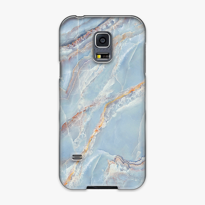 Tough - Phone Case with Blue and Gold Marble