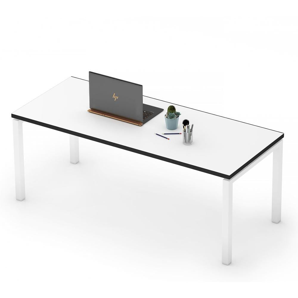 Gen-Y Single White Frame Desk