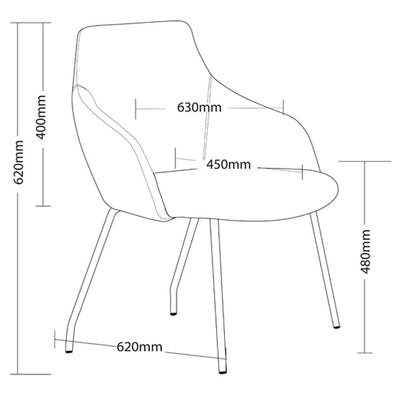 GOLD Low Back Visitor Chair