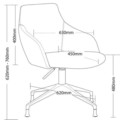 GOLD Low Back Visitor Chair