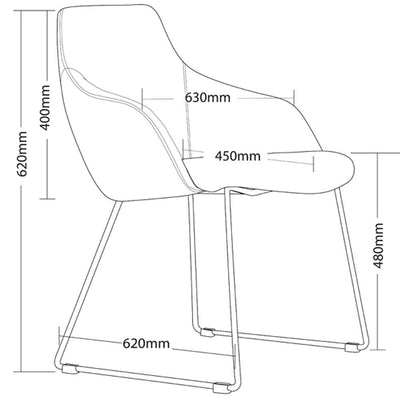 GOLD Low Back Visitor Chair