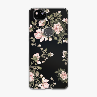 Tough - Phone Case with Flowers on Black Background